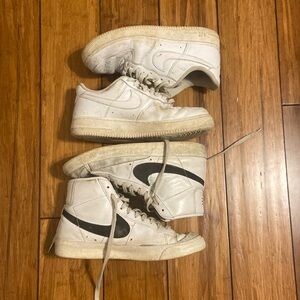 Lot of two white Nike air-forces and Blazers 
❗️READ DESCRIPTION❗️